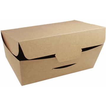 Caixa Estanque Kraft+PE para Hamburguer e Batatas 180x110x70mm 10x30 un