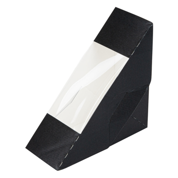 Caixa Nano-Micro com Janela Triangular para Sandes Simples 124x124x55mm 10x50 un