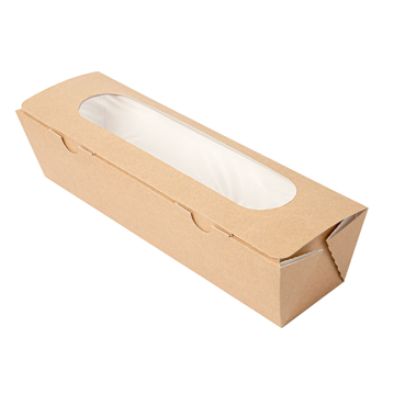 Caixa Nano-Micro com Janela Rectangular para Baguete 275x80x62mm 4x50 un