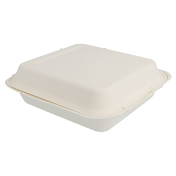 Contentor em Cana de Acar Branco Mdio 200x200x75mm 5x50un