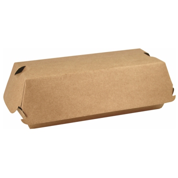 Concha Cartolina Kraft para Hot-Dog 180x70x65mm 2x100 un