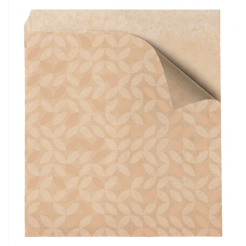 Saqueta Papel Aberta em 2 Lados Antigordura 170x180mm Burger/Pizza - Leaf Pfas Free 500 un