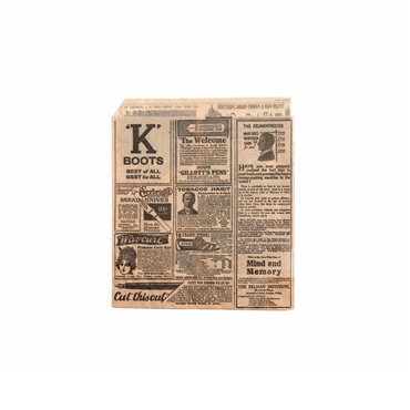 Saqueta Papel Aberta em 2 Lados Antigordura 130x140mm Burger - Times Kraft Pfas Free 1000 un