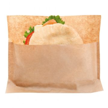 Saqueta de Papel Kraft Castanho + LD Kangoo Pack 210x170/110x30mm 100 un