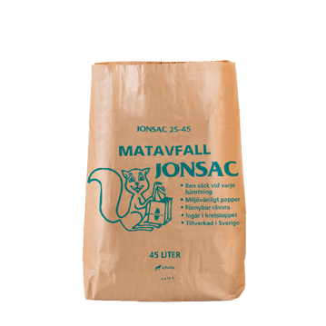 Bolsa de papel Kraft compostable para basura 45L 550x160x670mm 50 uds