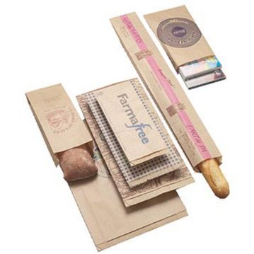 Saqueta de Papel Kraft Castanho 380x200+80mm 1000un