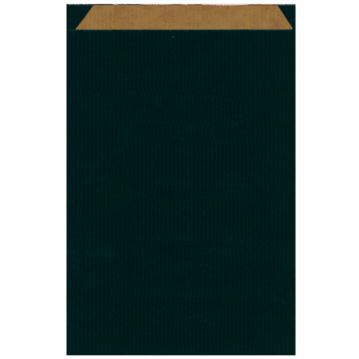 Saqueta Papel Kraft Natural Verjurado Preto 190+80x350mm 250 un