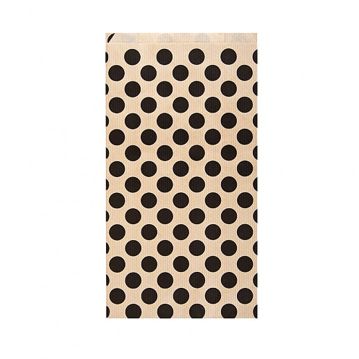 Saqueta Papel Kraft Natural Verjurado Topos 190+80x350mm 250 un