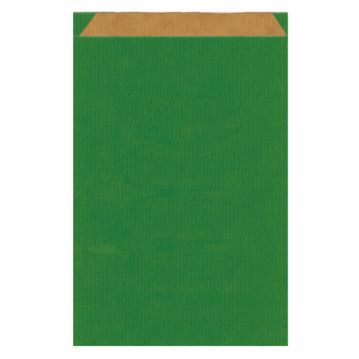 Saqueta Papel Kraft Natural Verjurado Verde 260+90x380mm 250 un