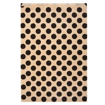 Saqueta Papel Kraft Natural Verjurado Topos 260+90x380mm 250 un