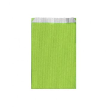 Saqueta Papel Celulose Branca Verjurada Verde Anis 120+50x180mm 250 un