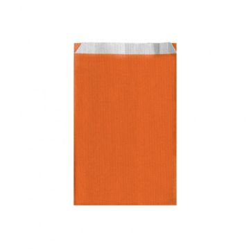 Saqueta Papel Celulose Branca Verjurada Laranja 120+50x180mm 250 un