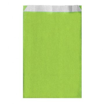 Saqueta Papel Celulose Branca Verjurada Verde Anis 260+90x460mm 250 un