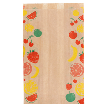 Saqueta Papel Kraft para 0,5kg Frutas 140+90x220mm 500 un