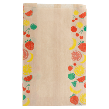 Saqueta Papel Kraft para 1,5kg Frutas 190+80x300mm 250 un