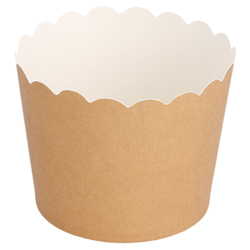 Molde Cartolina Castanho / Branco para Cupcakes 50x45mm 48x100 un