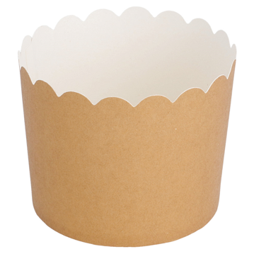 Molde Cartolina Castanho / Branco para Cupcakes 60x55mm 48x100 un