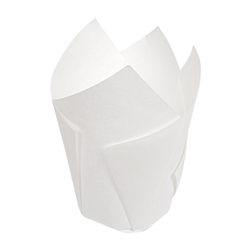Cpsula Tulipa em Papel Branco para Muffin 30x45/65mm 5x200 un