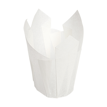 Cpsula Tulipa em Papel Branco para Muffin 50x55/80mm 5x200 un