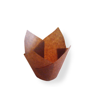 Cpsula Tulipa Twist em Papel Castanho para Muffin 30x45/65mm 110x110mm 5x200 un
