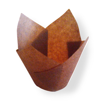Cpsula Tulipa Twist em Papel Castanho para Muffin 50x65/95mm 175x175mm 5x200 un