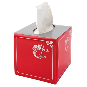 Lenos Faciais Tissue Branco 2 Folhas 200x200mm Touch of Charm 100 un