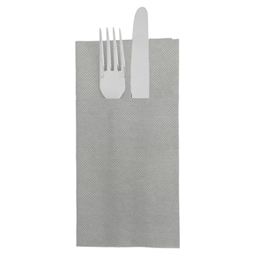 Guardanapo Double Point 390x400mm Kangaroo Cinzento 28x50 un