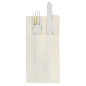 Guardanapo Like-Linen 400x400mm Kangaroo Creme 14x50 un