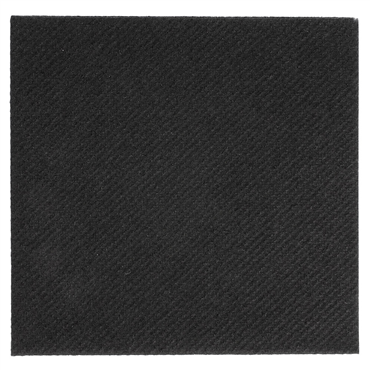 Guardanapo Airlaid 200x200mm Dobrado a 1/4  Preto 36x100 un