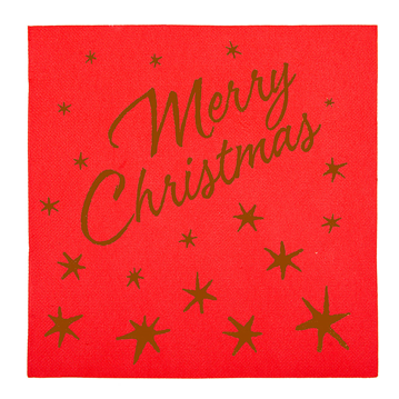 Guardanapo Merry Christmas 400x400mm Dobrado a 1/4 Allure 14x50 un