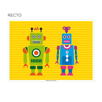 Toalhetes para Colorir 310x430mm Robot 4x250 un