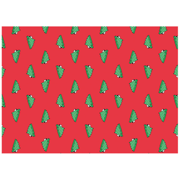 Toalhete de Papel Kraft 310x430mm com Impresso Christmas Trees 4x500 un