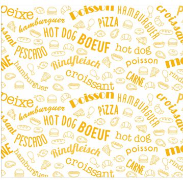 Papel para Hamburguer 330x350mm - Amarelo 1000un