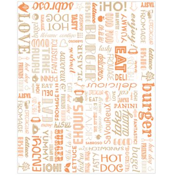 Papel para Hamburguer 280x340mm - Parole Laranja 1000un