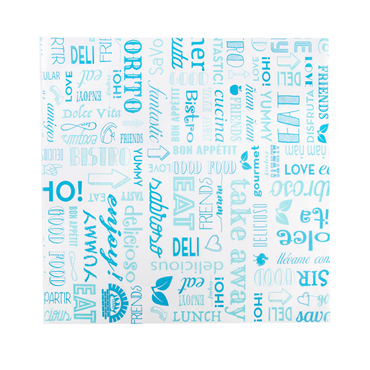 Papel Anti-Gordura 310x310mm Parole Azul 1000un