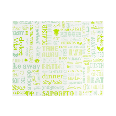 Papel Anti-Gordura 310x380mm Parole Verde 1000un