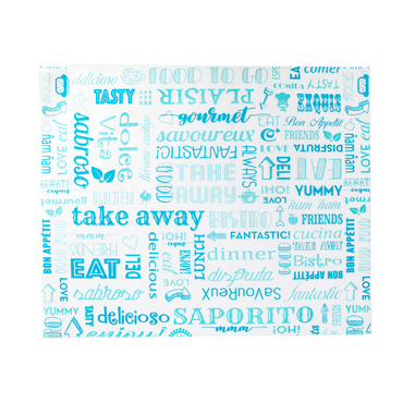 Papel Anti-Gordura 310x380mm Parole Azul 1000un