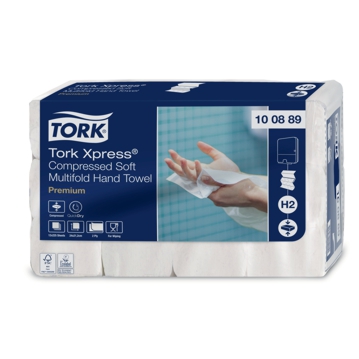 Toalhas de Mos de Papel Z 2 folhas 212x240mm Interfolhas Tork Xpress Suave 12x225 un