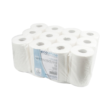 Rolo Mini Seca Mos 2 Folhas Tissue Branco 350g 12 un