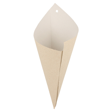 Cone de Papel Embrulho Branco+Natural 100g 2000 Un