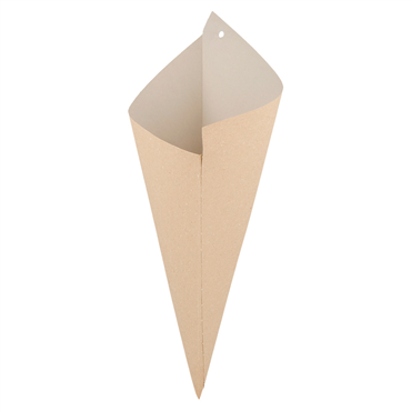 Cone de Papel Embrulho Branco+Natural 600g 1000 Un