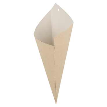 Cone de Papel Embrulho Branco+Natural 250g 2000 Un