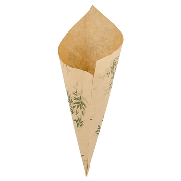 Cone de Papel Anti-Gordura Feel Green 250g 8x250 un
