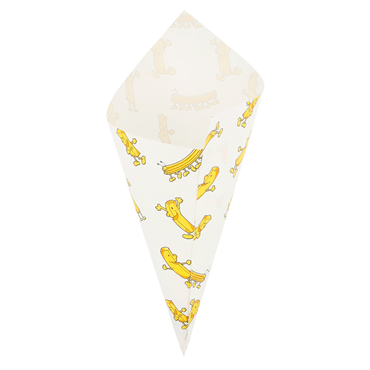 Cone de Papel Anti-Gordura Chips 100g 8x250 un