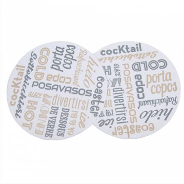 Base de Copos em cartolina absorvente 90mm 12x500un