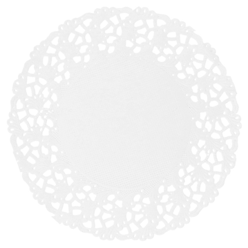 Naperon em Papel Rendado Branco Circular 90 mm 250un