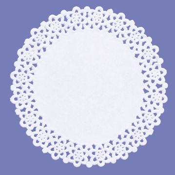 Naperon em Papel Rendado Branco Circular 180 mm 250un