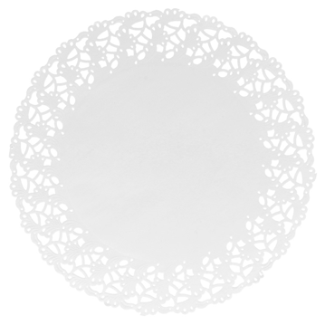 Naperon em Papel Rendado Branco Circular 270 mm 250un