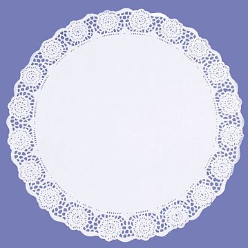 Naperon em Papel Rendado Branco Circular 280 mm 100un
