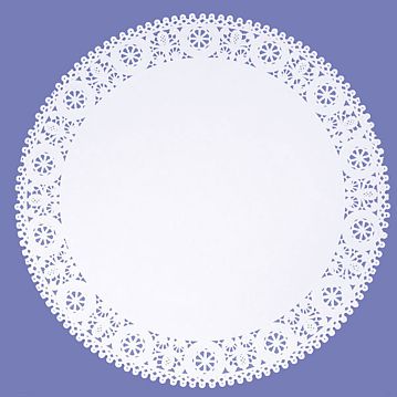 Naperon em Papel Rendado Branco Circular 480 mm 100un
